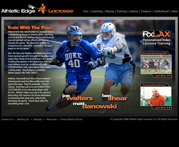 Athletic Edge Lacrosse Website Development Long Island NY