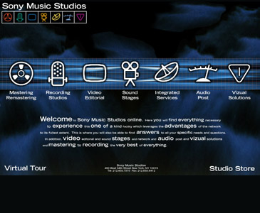 Sony Music Studios Website Development Long Island NY